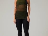 Camiseta Feminina De Tule Com Abertura Lateral Estampada Authentic Verde Printed Dlk