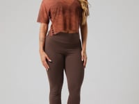 Blusa Feminina De Tule Estampada Authentic Marrom Printed Dlk