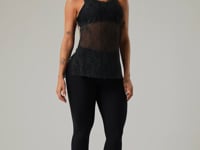 Camiseta Feminina De Tule Com Abertura Lateral Estampada Energy Verde Printed Dlk