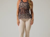 Camiseta Feminina De Tule Com Abertura Lateral Estampada Strong Nude Printed Dlk