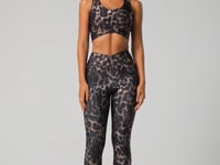 Top Fitness Feminino Transpassado Estampado Onça Animal Printed Dlk