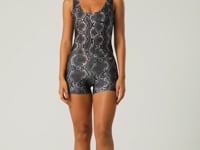 Macaquinho Fitness Feminino Estampado Cobra Animal Printed Dlk