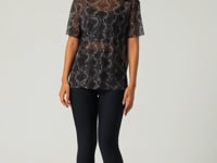 Blusa Feminina De Tule Estampada Cobra Animal Printed Dlk