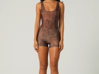 Macaquinho Fitness Feminino Estampado Croco Animal Printed Dlk