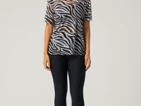 Blusa Feminina De Tule Estampada Zebra Animal Printed Dlk