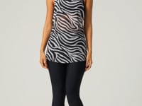 Camiseta Feminina De Tule Estampada Zebra Animal Printed Dlk
