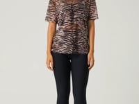Blusa Feminina De Tule Estampada Tigre Animal Printed Dlk