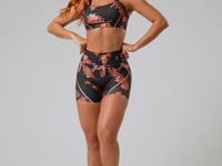 Top Fitness Feminino Com Bojo New Printed Estampado Camuflado Rosé Dlk