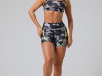 Top Fitness Feminino Com Bojo New Printed Estampado Camuflado Cinza Dlk