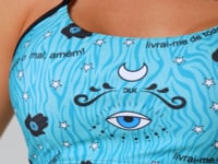 Top Fitness Feminino Com Bojo New Printed Estampado Olho Grego Dlk