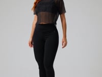 Blusa Feminina Em Tule New Printed Estampada Soup Preta Dlk
