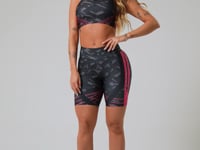 Top Fitness Feminino Nadador New Printed Estampado Abstrato Pink Dlk