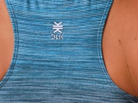 Top Fitness Feminino Nadador New Printed Estampado Melange Degrade Azul Dlk
