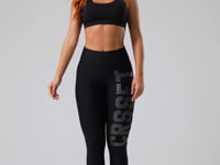 Calça Legging Poliamida Preta Com Silk Crssft Dlk