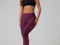 Calça Legging Nation Com Elástico Lateral Vinho Dlk