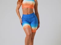 Bermuda Fitness Feminina New Printed Estampada Degradê Frases Dlk