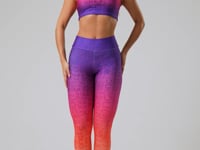 Legging Fitness Feminina New Printed Estampada Degradê Frases Roxo Dlk