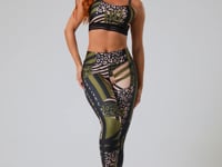 Legging Fitness Feminina New Printed Estampada Skin Verde Dlk