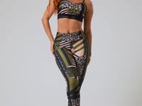Top Fitness Feminino Com Elástico New Printed Estampado Skin Verde Dlk