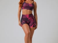 Short Fitness Feminino New Printed Estampado Gradil Pink Dlk