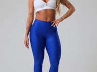 Calça Legging Shine Azul Texturizada Dlk