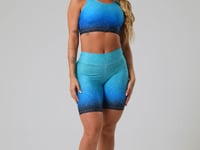 Top Fitness Feminino Nadador New Printed Estampado Degradê Azul Dlk
