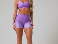Top Fitness Feminino New Printed Estampado Melange Lilás Dlk
