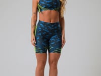 Top Fitness Feminino Nadador New Printed Estampado Abstrato Dlk