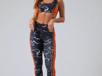 Calça Legging Printed Estampada Marmorizado Com Cadarço Dlk
