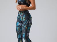 Legging Fitness Feminina New Printed Estampada Folhagem Onça Dlk