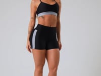 Short Fitness Feminino Preto Com Elástico Lateral Mescla Nation Dlk