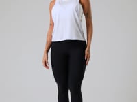 Cropped Fitness Feminino Modelo Nadador Com Maxi Cava Oasis Dlk Branco