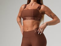 Short Fitness Feminino Com Bolsos E Elástico No Cós Activity Dlk Marrom