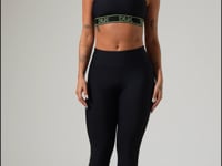 Legging Fitness Feminina Com Elástico Lateral Activity Dlk Preto