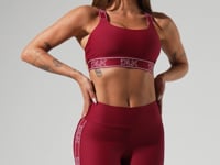 Bermuda Fitness Feminina Com Elástico Largo Lateral Activity Dlk Vermelho Cereja