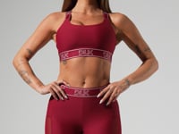 Short Fitness Feminino Com Elástico No Cós E Tule Lateral Activity Dlk Vermelho Cereja