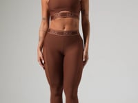 Top Fitness Feminino Com Elástico Na Base E Tule Activity Dlk Marrom