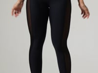 Legging Fitness Feminina Com Elástico No Cós E Tule Lateral Activity Dlk Preto