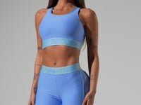 Short Fitness Feminino Com Elásticos No Cós E Na Lateral Activity Dlk Azul