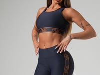 Top Fitness Feminino Com Bojo E Costas Vazadas Com Elástico Activity Dlk Grafite