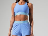 Top Fitness Feminino Com Bojo E Costas Vazadas Com Elástico Activity Dlk Azul