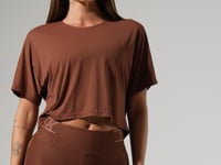 Cropped Feminino Com Elástico Nas Costas Activity Dlk Marrom