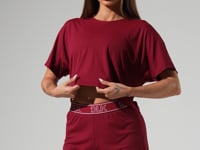 Cropped Feminino Com Elástico Nas Costas Activity Dlk Vermelho Cereja
