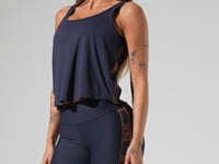 Cropped Regata Feminino Com Elástico Na Lateral Activity Dlk Grafite