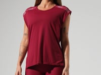 Blusa Feminina Com Elástico Nos Ombros Activity Dlk Vermelho Cereja