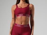 Short Fitness Feminino Com Elásticos No Cós E Na Lateral Activity Dlk Vermelho Cereja