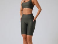 Bermuda De Treino Feminina Com Bolsos Básica Dlk Grafite
