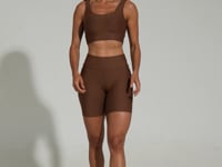 Bermuda Fitness Feminina Marrom Aura Dlk