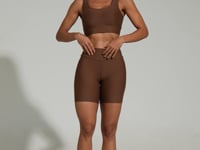 Top Fitness Feminino Marrom Com Alça Larga Aura Dlk