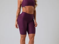 Bermuda De Treino Feminina Com Bolsos Básica Dlk Vinho